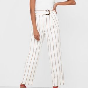 TOPSHOP Wide Leg Belted Pant in TALL